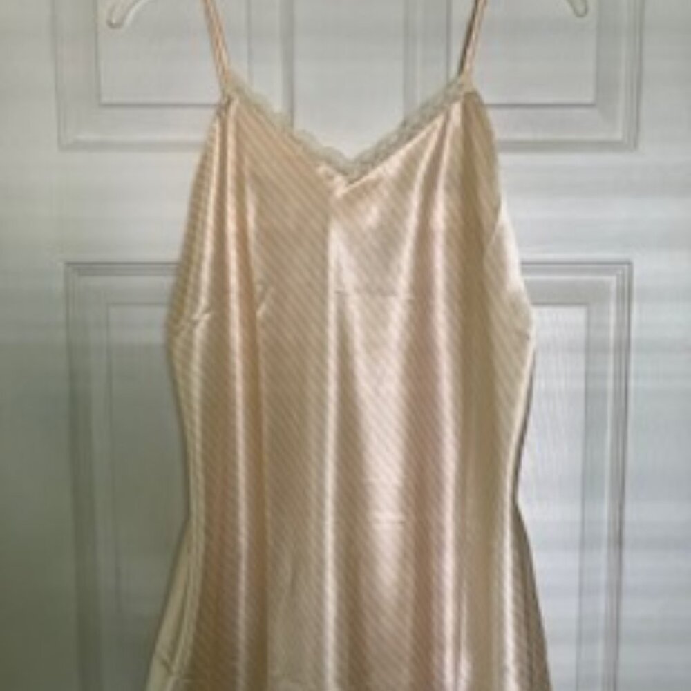 Cacique Sleeveless Chemise Butter Yellow and White Small